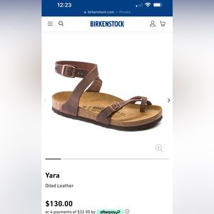 Ankle strap brown Birkenstocks sandals